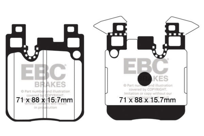 EBC 14+ BMW 228 Coupe 2.0 Turbo Brembo calipers Ultimax2 Rear Brake Pads UD1656