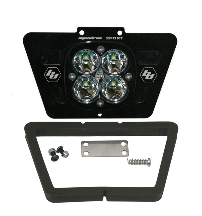 Baja Designs 55-7071 - Headlight Location Mounted Squadron Sport 3" 20W Square Spot Beam LED Lights Kit