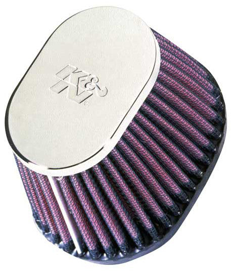 K&N Universal Clamp-On Air Intake Filter: High Performance, Premium, Replacement Air Filter: Flange Diameter: 2.125 In, Filter Height: 2.75 In, Flange L: 0.625 In, Shape: Oval Straight, RC-0981, Black