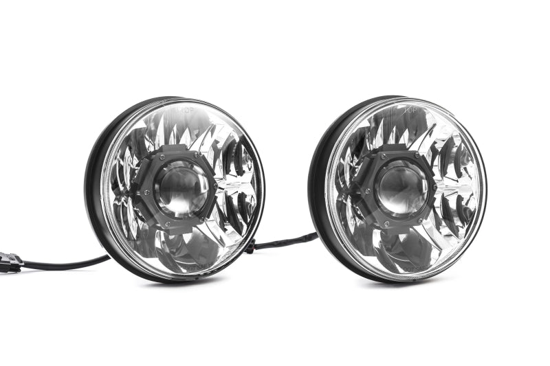 KC HiLiTES 07-18 compatible with Jeep JK (Not for Rubicon/Sahara) 7in. Gravity LED Pro DOT Headlight (Pair Pack Sys) 42341