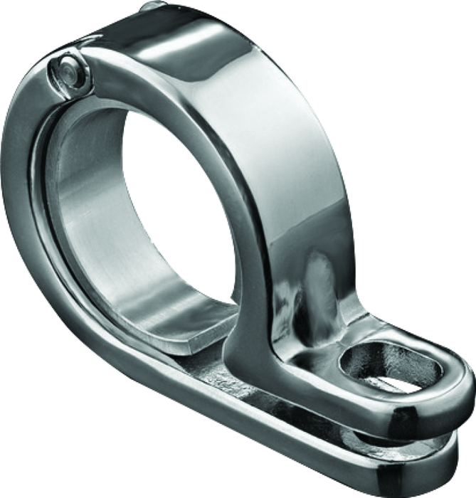 Kuryakyn Motorcycle Lighting Hardware Component: P-Clamp With 5/16" Mounting Hole, Universal Fit For 1-3/8" Or 1-1/2" Diameter Engine Guards/Tubing, Chrome, Pack Of 1 4019