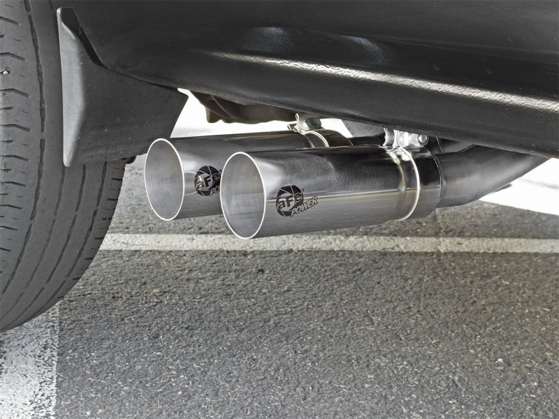 aFe Rebel Series CB Middle-Side Exit SS Exhaust w/ Polished Tips 09-16 GM Silverado/Sierra V6/V8 49-44070-P