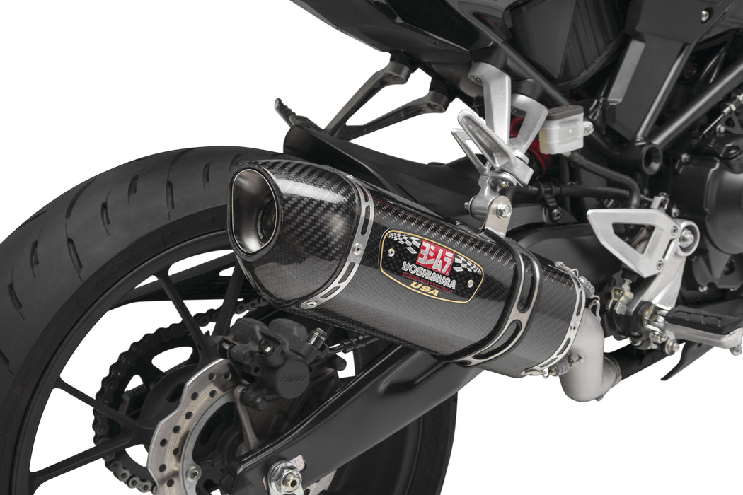 Yoshimura R-77 Slip-On Exhaust (Race/Stainless Steel/Carbon Fiber/Carbon Fiber) For 19 Honda Cb300R 12310BJ220