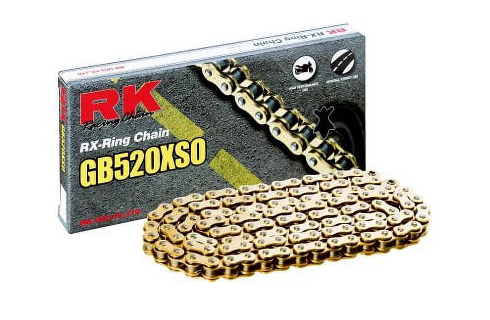 RK GB520XSO RX-Ring Gold Motorcycle Chain 116 Links (GB520XSO-116)