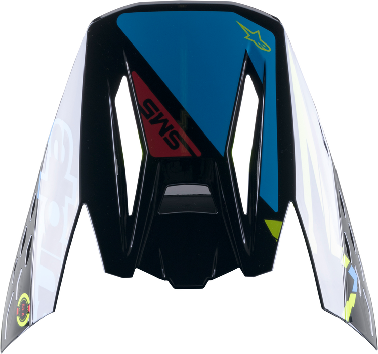 Alpinestars S-M5 Action Helmet Replacement Visor (Black Cyan Yellow Fluo Glossy)