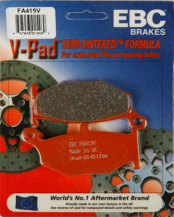 EBC Brakes FA419V Semi Sintered Disc Brake Pad