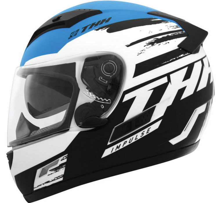 THH TS-80 Impulse Motorcycle Helmet Black/Blue SM