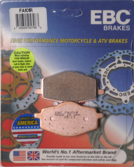 EBC Brakes R-Series Long-Life Sintered Brake Pads Compatible for Yamaha RT180 1997