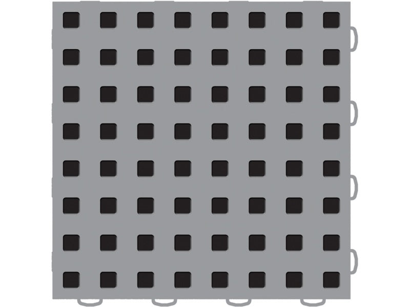 WeatherTech TechFloor 12in X 12in Tiles Grey/Black **Order in Qtys of 10 51T1212 GR-BK