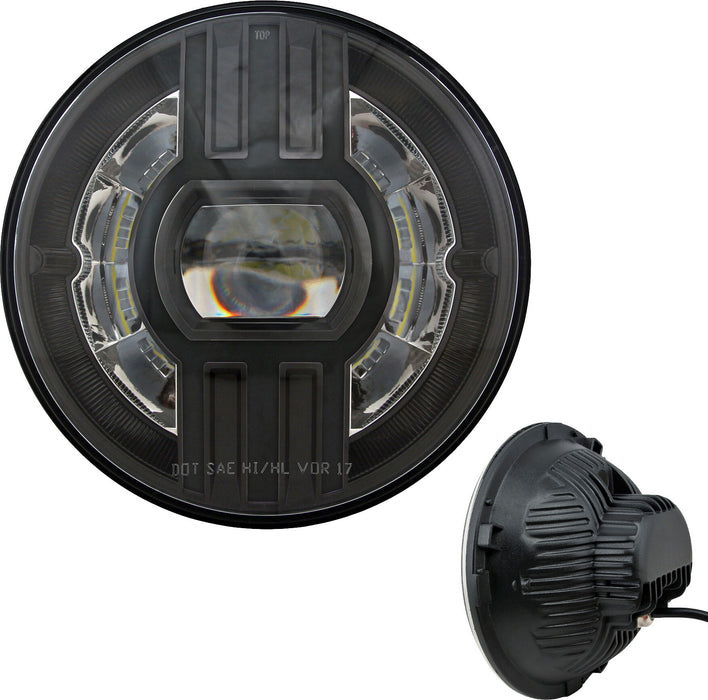 Cyron ABIG7B2-BN Headlight 7" Beast 2 Pitch Black W/Driving Light