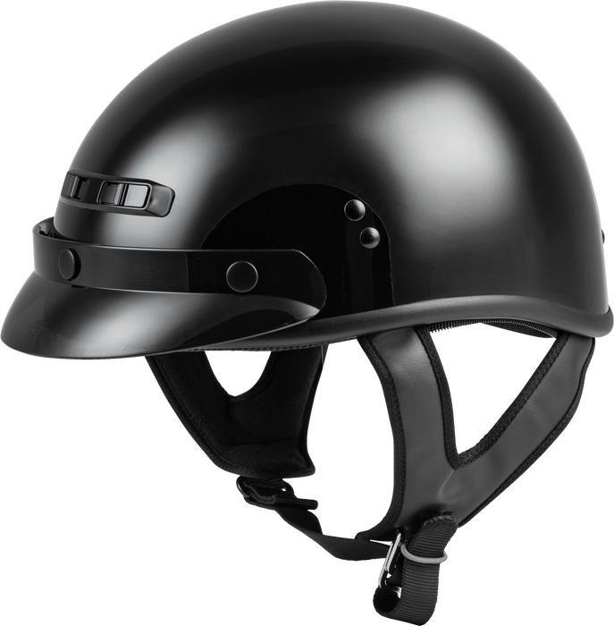 Gmax Gm-35 Motorcycle Street Half Helmet (Black, X-Small) G1235023