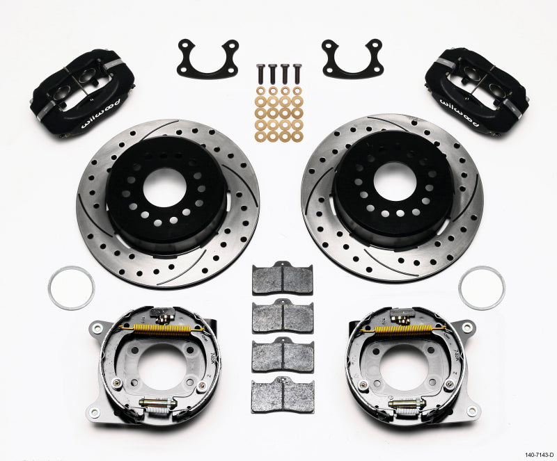 Wilwood Forged Dynalite P/S Park Brake Kit Drilled Small Ford 2.66in Offset 140-7143-D