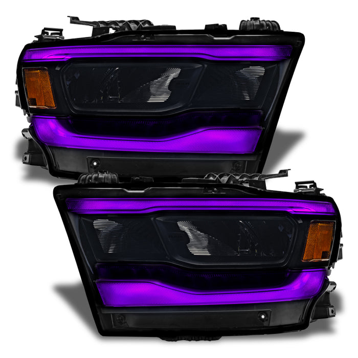 Oracle 19-21 Dodge RAM 1500 RGB+W Headlight DRL Upgrade Kit Colorshift-2.0 CNTLR Fits select: 2019-2021 RAM 1500 BIG HORN/LONE STAR