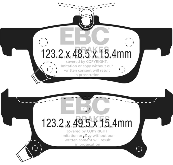 EBC 2016+ Buick Envision 2.0L Turbo Ultimax2 Rear Brake Pads UD2025