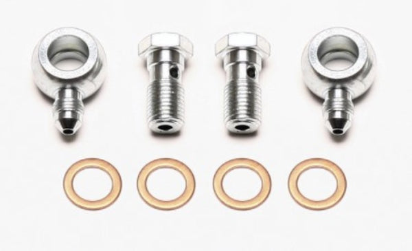 Wilwood Banjo Fitting Kit -3 male to 7/16 Banjo Bolts & Crush Washers (2 qty) 220-11565