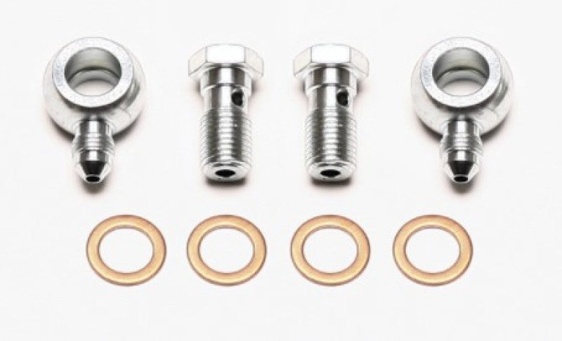 Wilwood Banjo Fitting Kit -3 male to 7/16 Banjo Bolts & Crush Washers (2 qty) 220-11565