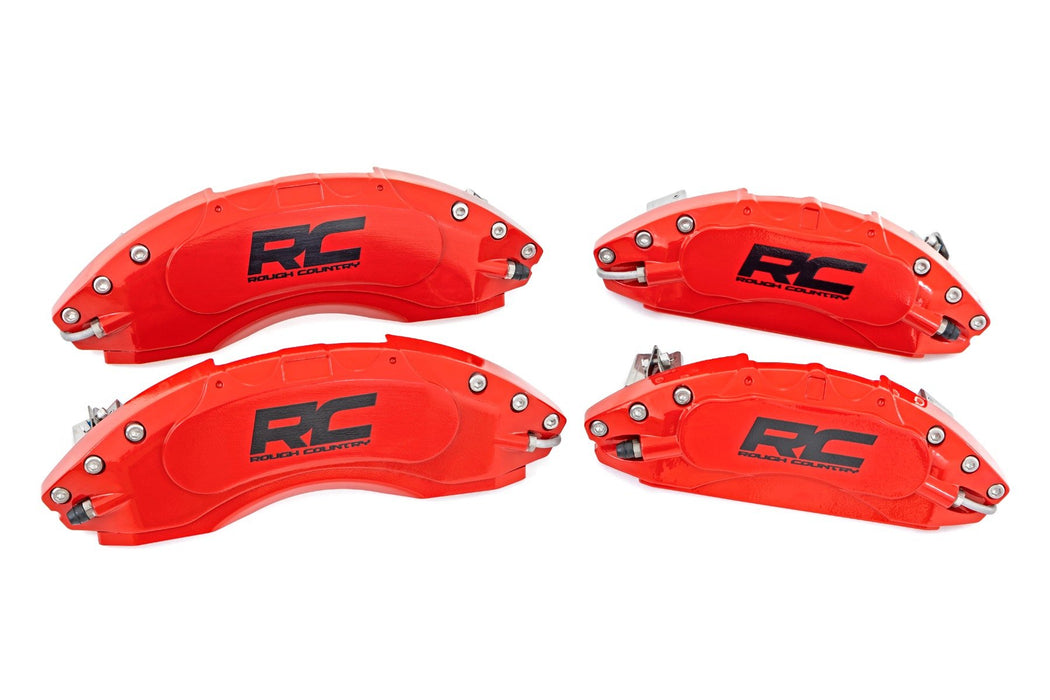 Rough Country Caliper Covers Front And Rear Red Non-Sport Jeep Gladiator Jt (20-23)/Wrangler Jl (18-23 71142A