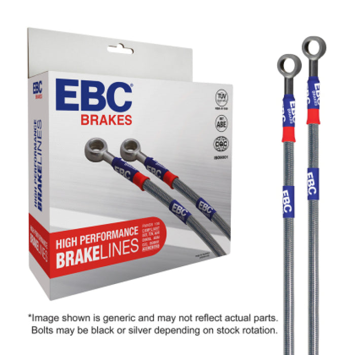 EBC 86-89 Mazda RX7 (w/Vented Rear Rotors) Stainless Steel Brake Line Kit BLA7488-4L