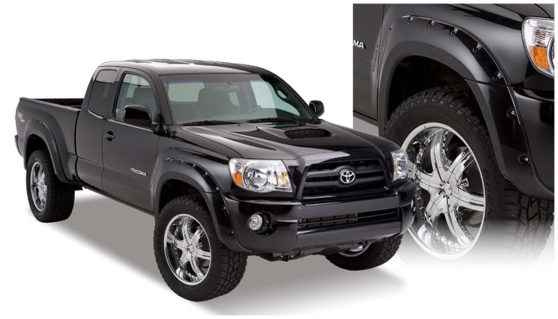 Bushwacker 05-11 Toyota Tacoma Fleetside Pocket Style Flares 4pc 73.5in Bed Black 31920-02