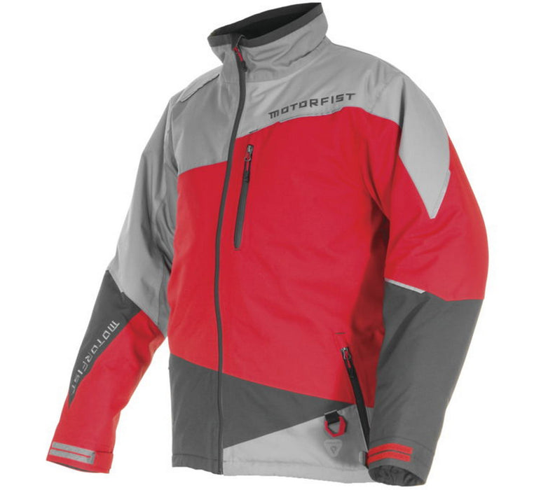 Motorfist Redline Mens Snow Jacket Red/Gray XL