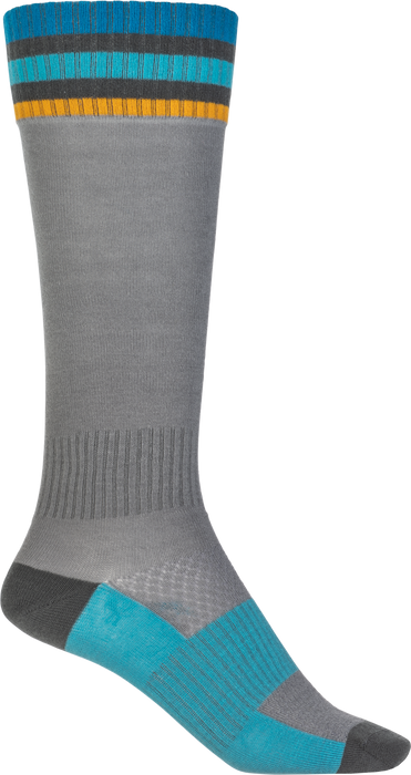 Fly Racing 2022 MX Riding Socks (Thing Grey, SM/MD)