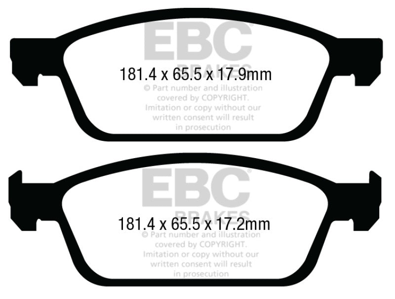 EBC 2013+ Ford Escape 1.6L/2.0L (Incl 4WD) Greenstuff Front Brake Pads DP63008