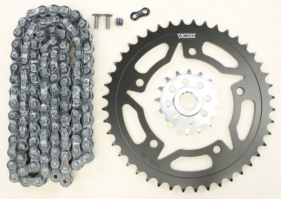 Vortex Sprocket/Chain Kit Stl/Stl 16/44T Sil Rx3 520-110L Blk CK6307