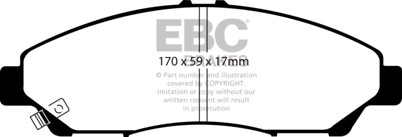 EBC 2016+ Honda Pilot 3.5L Ultimax2 Front Brake Pads UD1378