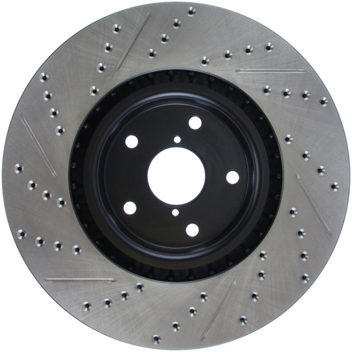 Stoptech Sport Drilled & Slotted Brake Rotor; Front Left 127.47022L