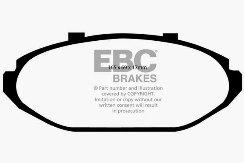 EBC 98-2002 Ford Crown Victoria 4.6L (w/ABS/Steel Pistons) Yellowstuff Front Brake Pads DP41615R