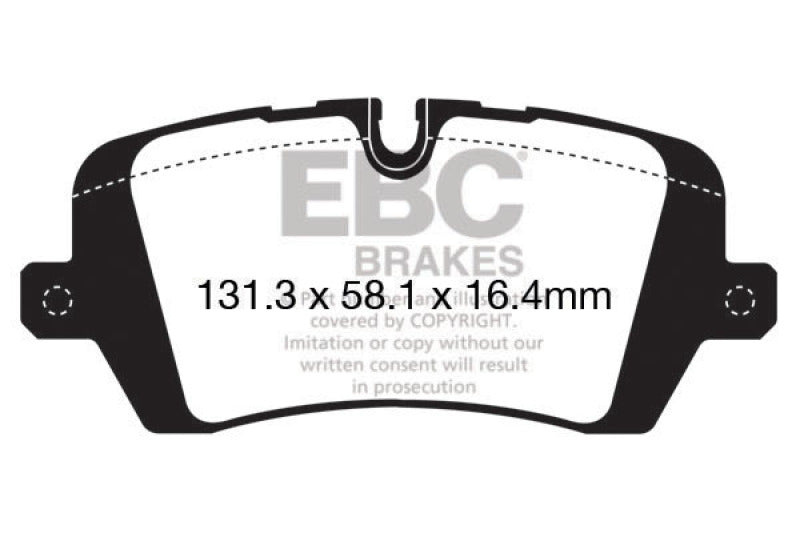 EBC 2017+ Land Rover Discovery 5 3.0L Supercharged Ultimax2 Rear Brake Pads UD1692