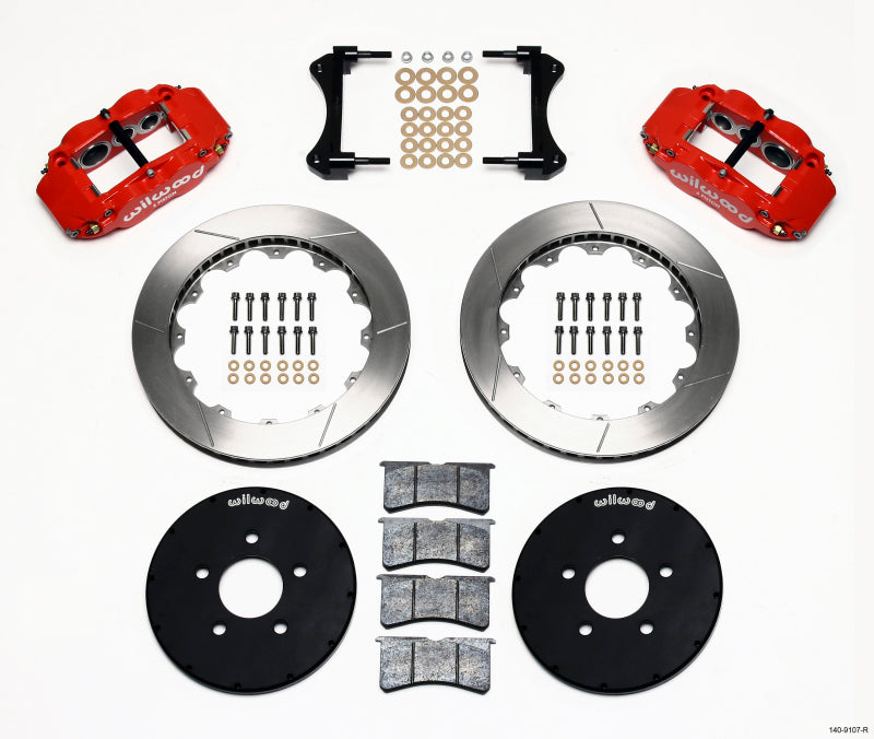 Wilwood Narrow Superlite 6R Front Hat Kit 12.88in Red 1994-2004 Mustang 140-9107-R