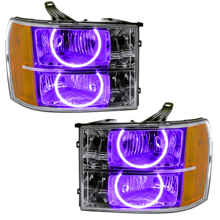 Oracle Lighting 07-13 GMC Sierra Pre-Assembled LED Halo Headlights -UV/Purple SEE WARRANTY 8165-007