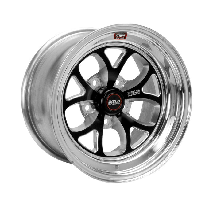 Weld S76 15x8.33 / 5x4.75 BP / 4.5in. BS Black Wheel (Medium Pad) Non-Beadlock 76MB-508B45A