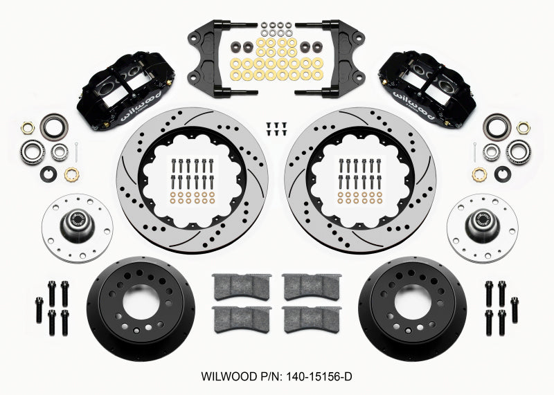 Wilwood Narrow Superlite 6R Front Hub Kit 14.00in Drilled WWE ProSpindle (5x4.75in 5x5.00in Hub) 140-15156-D