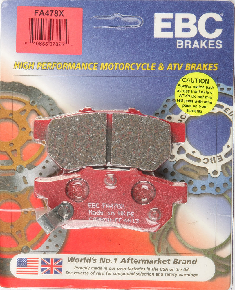 EBC Brakes FA478X X-Series Carbon Brake Pads Fits Honda MUV700 Big Red 2009-2013