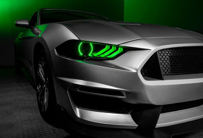 ORACLE Lighting 2018-2022 Ford Mustang Dynamic ColorSHIFT® DRL Upgrade w/Halo Kit  Sequential Turn Signal