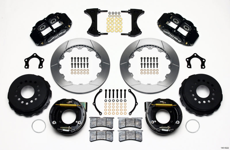 Wilwood Narrow Superlite 4R Rear P-Brk Kit 12.88in Mopar/Dana 2.36in Off w/Snap Ring Brng 140-9222
