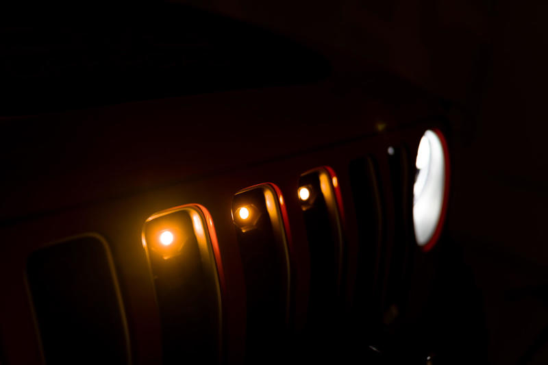 Dv8 Offroad Grgl-01 Grgl-01 20-22 Jeep Gladiator Jt Front Grill Amber Accent Lightsset Of Three Amber Accent Lights That Install Inside The Front Grill Of The 20+ Jeep Gladiator Jt GRGL-01