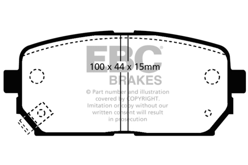 EBC 2007-2010 Kia Rondo 2.4L Ultimax2 Rear Brake Pads UD1296