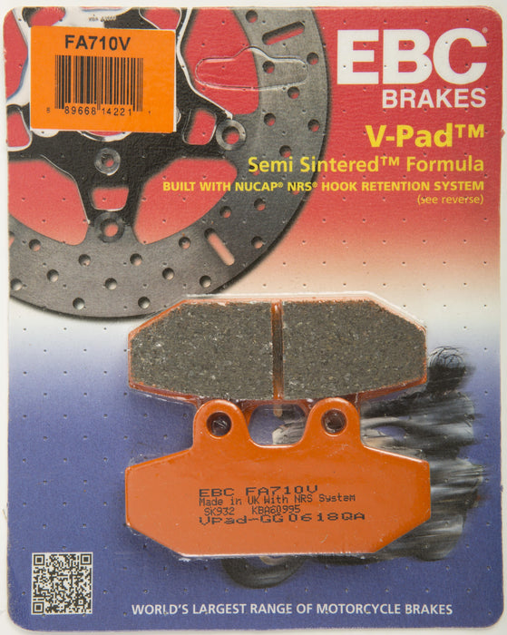 EBC Brakes V Semi-Sintered Brake Pads Compatible for Harley-Davidson 2020 FLSL Softail Slim