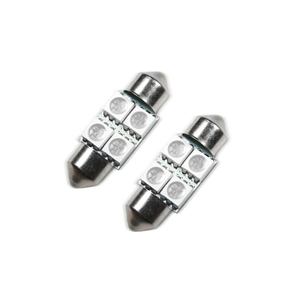 Oracle 33MM 4 LED 3-Chip Festoon Bulbs (Pair) Blue SEE WARRANTY 5203-002