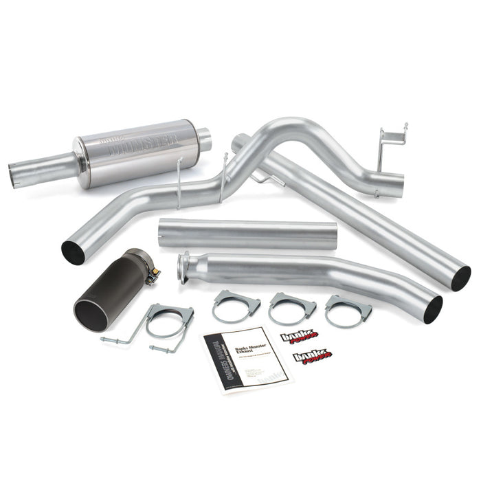 Banks Power 98-02 Compatible with Dodge 5.9L Std Cab Monster Exhaust System SS Single Exhaust w/ Black Tip 48635-B