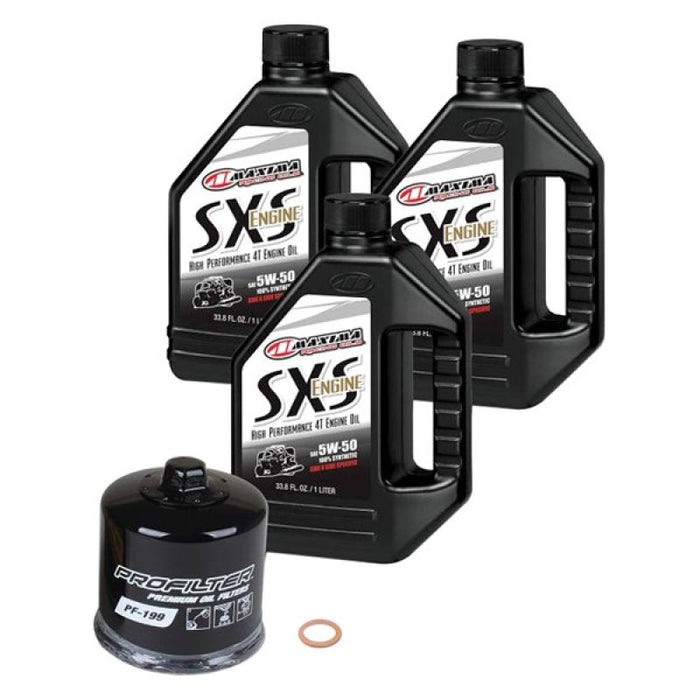 Maxima Sxs Quick Change Kit 10W-50 With Black Oil Filter 90-219013-TXP