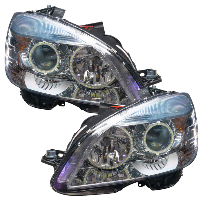 Oracle 08-11 Mercedes Benz C-Class Pre-Assembled Headlights Chrome Housing White SEE WARRANTY 7115-001