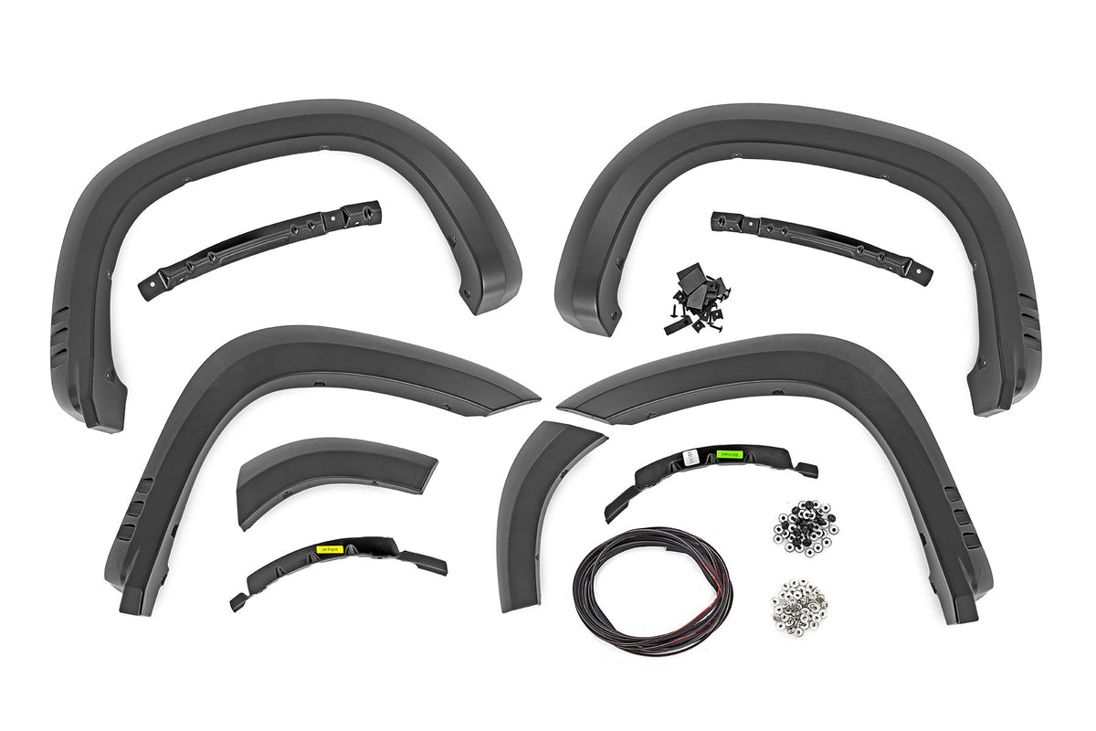 Rough Country Sf1 Fender Flares Silver Fits Chevy Silverado 1500 2WD/4WD (19-23) F-C319201A-GAN