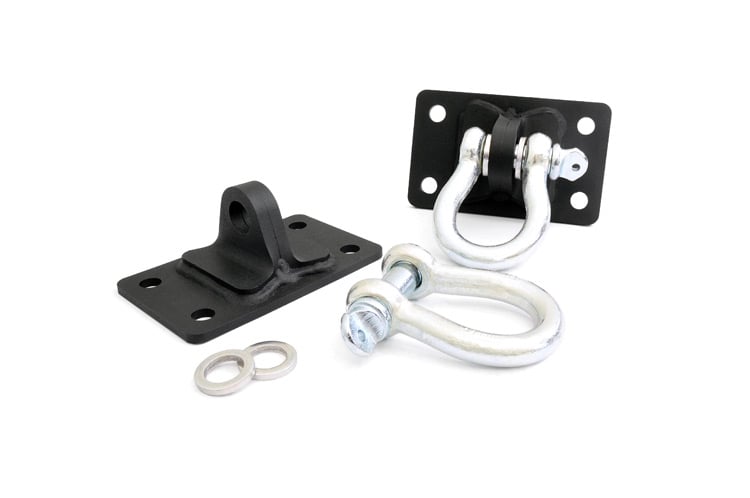 Rough Country D Ring Shackles And Mounts Stubby Winch Bumpers Jeep Wrangler Jk (07-18) 1046