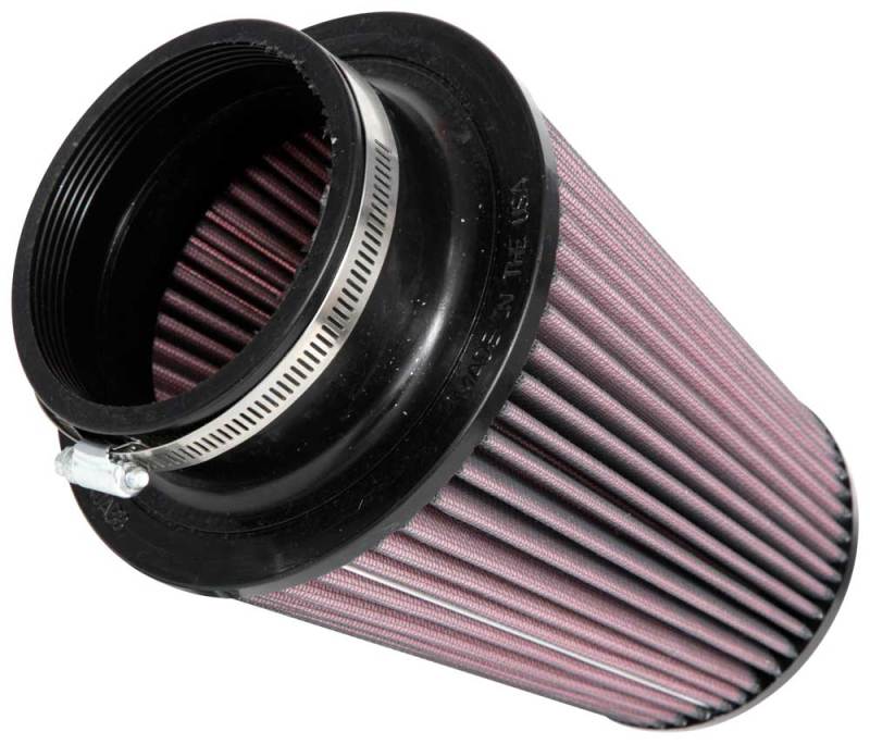 K&N Universal Clamp-On Air Filter: High Performance, Premium, Washable, Replacement Filter: Flange Diameter: 4 In, Filter Height: 8 In, Flange Length: 1.75 In, Shape: Round Tapered, RU-1027