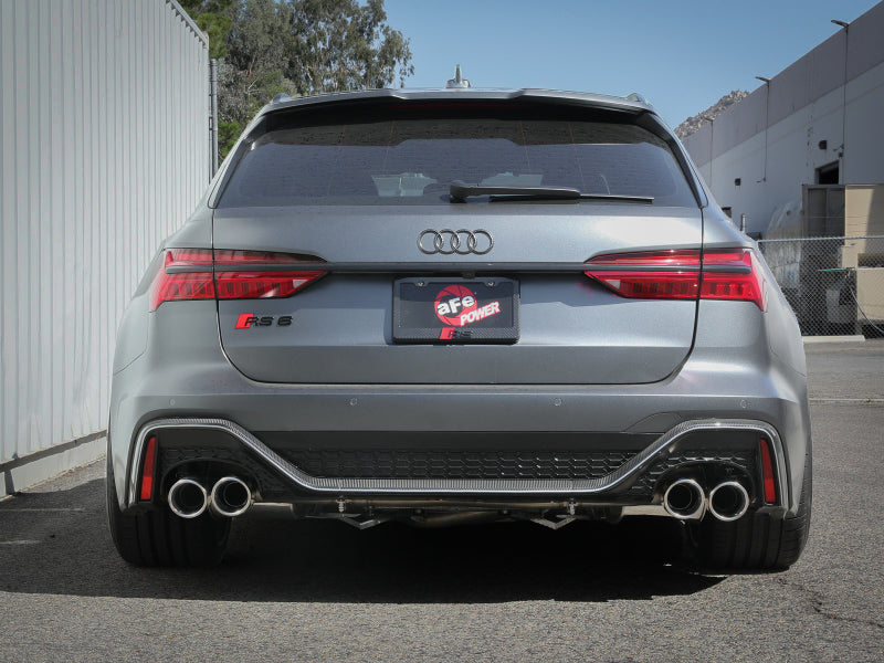 aFe 20-22 Audi RS6 Avant V8 4L(tt) MACH Force-Xp 3in to 2.5in 304 SS Cat-Back Exhaust w/Polished Tip 49-36448-P