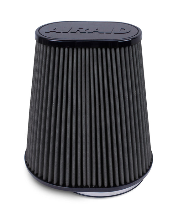 Airaid Universal Clamp-On Air Filter: Oval Tapered; 6 In (152 Mm) Flange Id; 9.5 In (241 Mm) Height; 9 In X 7.5 In (229 Mm X 191 Mm) Base; 6.375 In X 3.75 In (162 Mm X95 Mm) Top 722-127